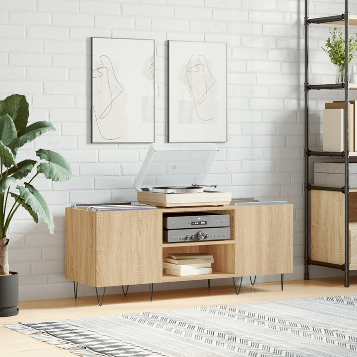 Stereobänk Sonoma-Ek 121X38X48 Cm Konstruerat Trä