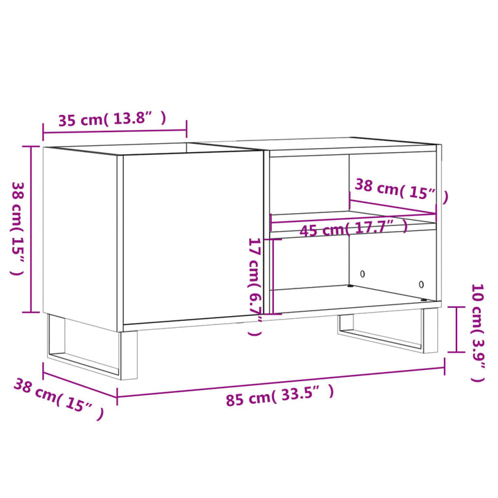 Stereobänk 85X38X48 Cm Konstruerat Trä