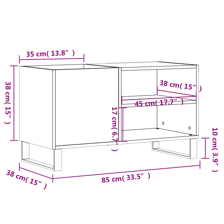 Stereobänk 85X38X48 Cm Konstruerat Trä