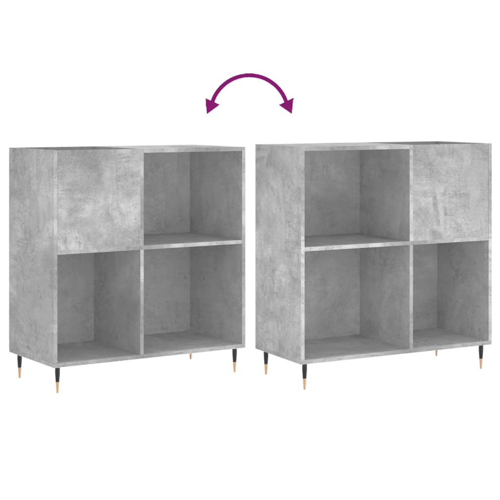 Stereobänk Betong-Grå 84,5X38X89 Cm Konstruerat Trä