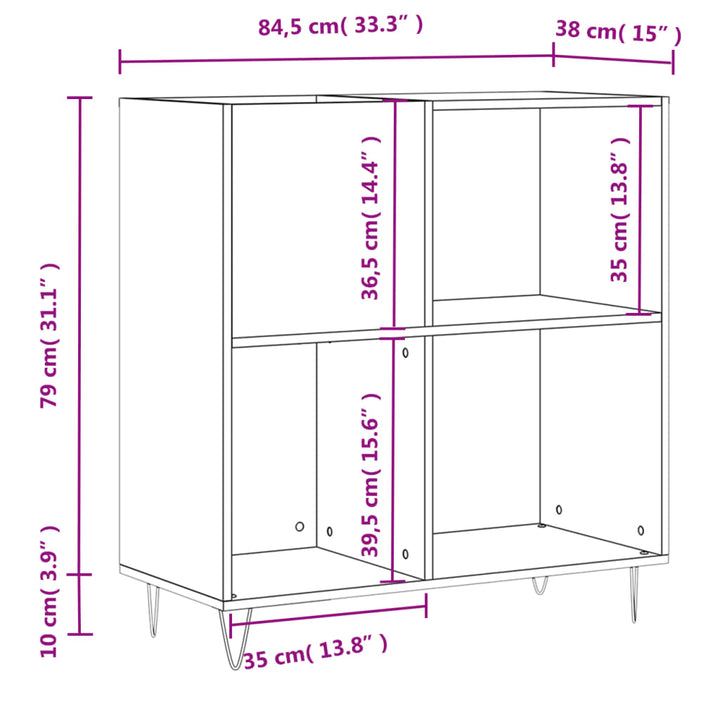 Stereobänk 84,5X38X89 Cm Konstruerat Trä