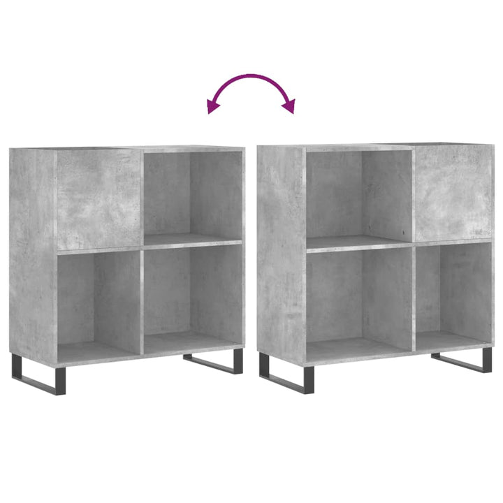 Stereobänk Betong-Grå 84,5X38X89 Cm Konstruerat Trä