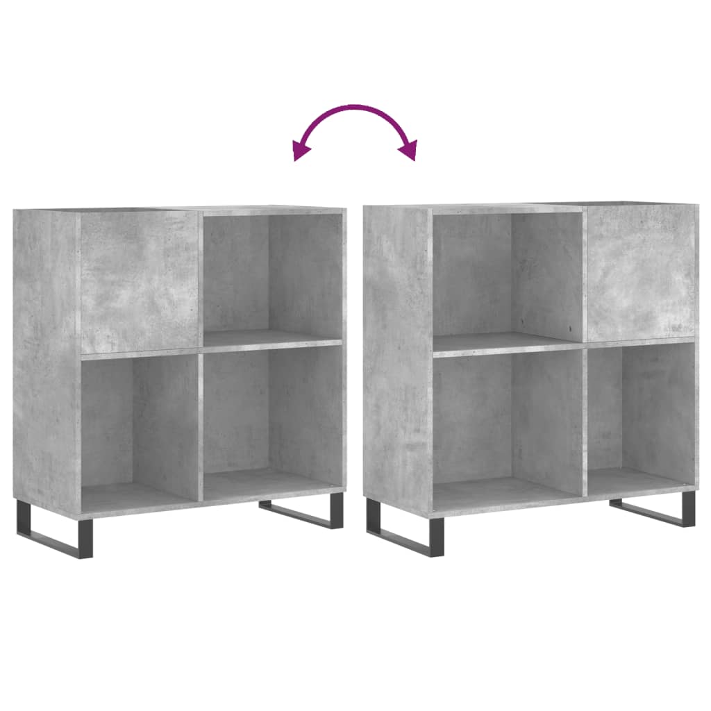 Stereobänk Betong-Grå 84,5X38X89 Cm Konstruerat Trä