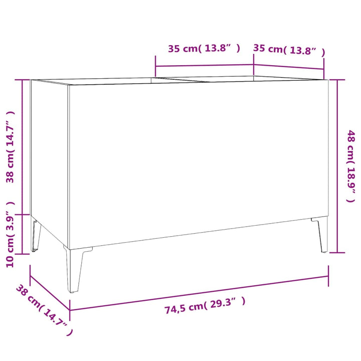 Stereobänk 74,5X38X48 Cm Konstruerat Trä