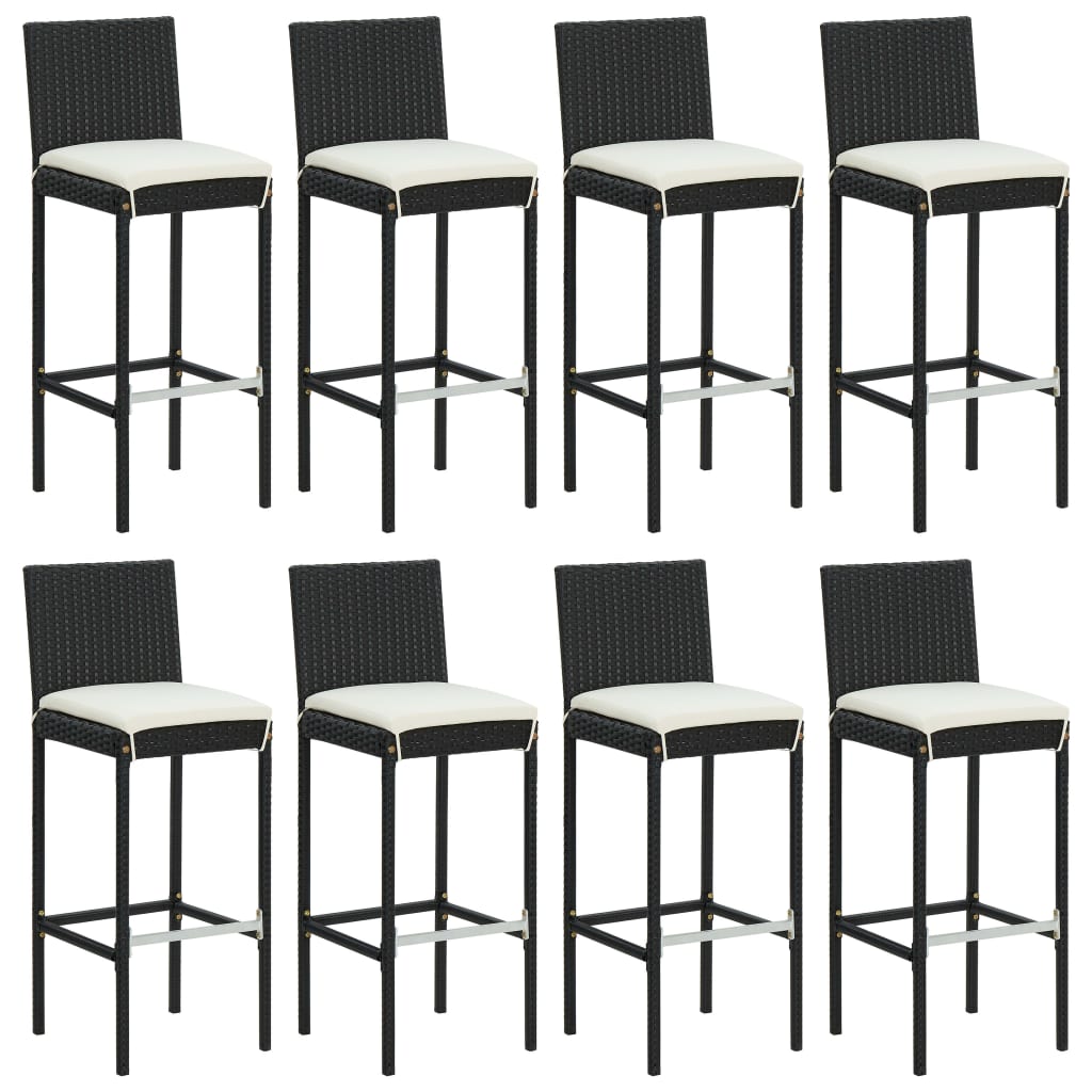 Bargrupp För Trädgården 9 Delar Med Dynor Konstrotting
