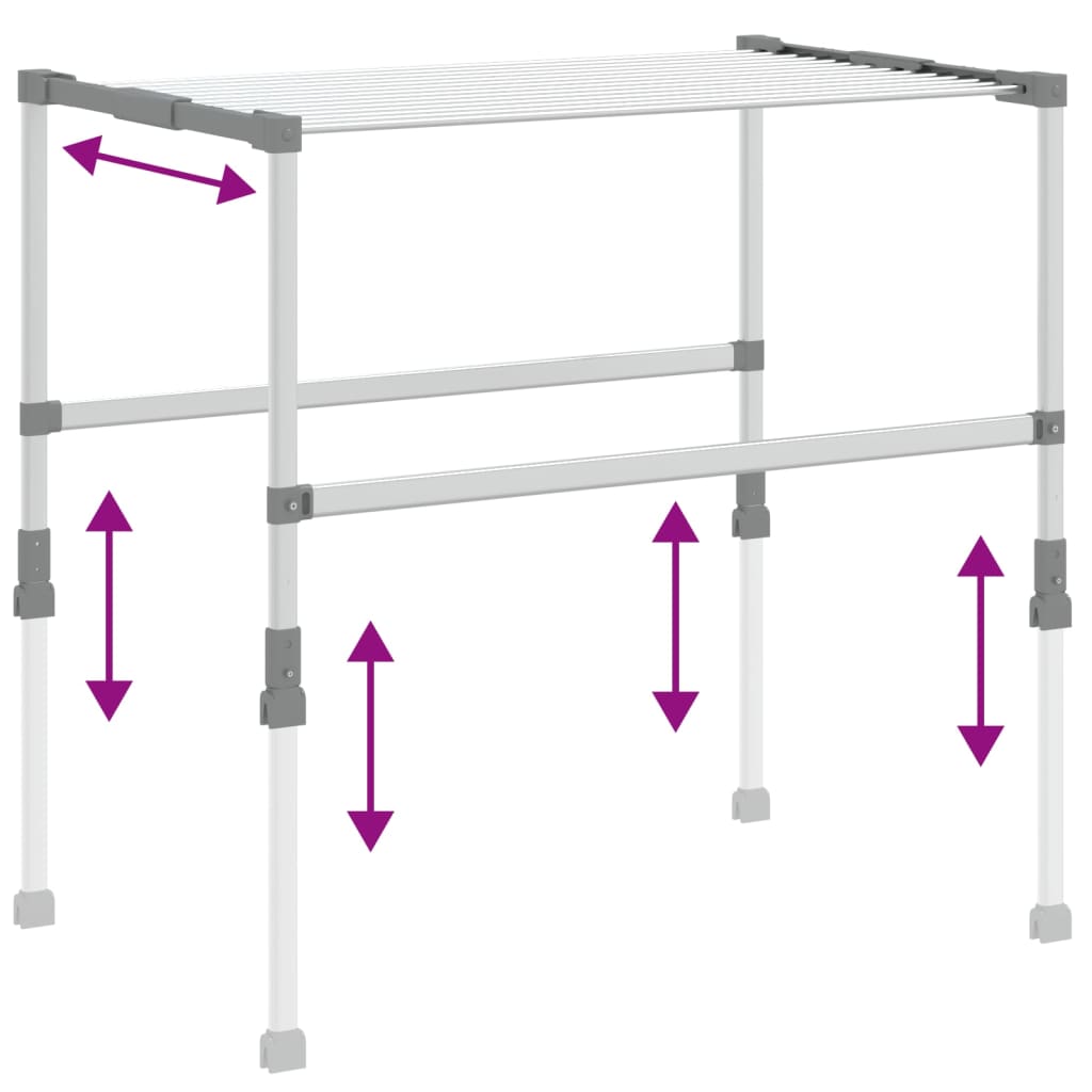 Torkställ 83X (50-55) X (40-85) Cm Aluminium