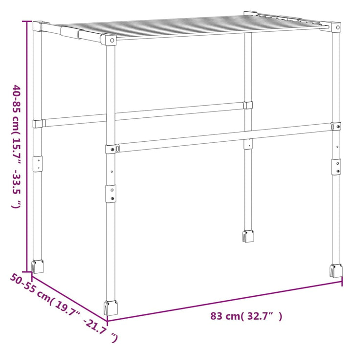 Torkställ 83X (50-55) X (40-85) Cm Aluminium