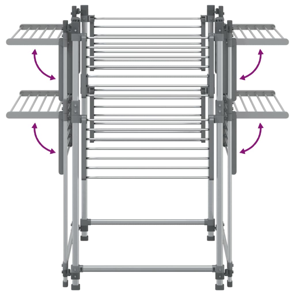 Torkställ 107X107X120 Cm Aluminium