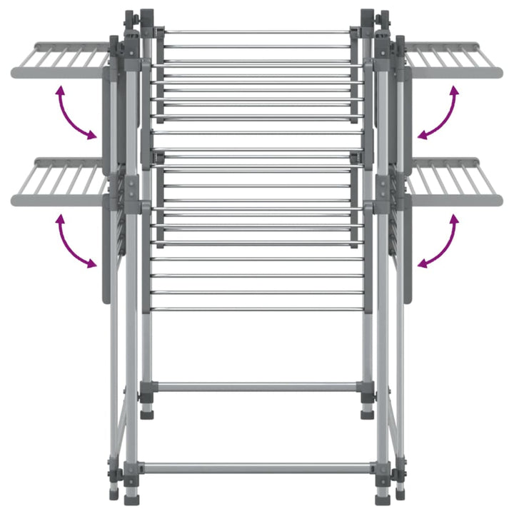 Torkställ 107X107X120 Cm Aluminium