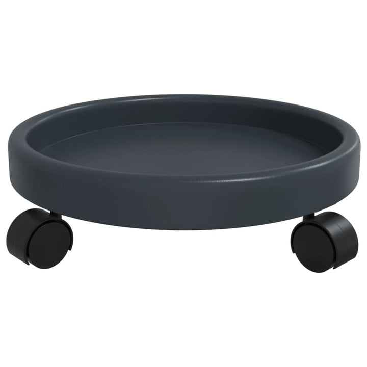 Blomvagnar Med Hjul 2 St Grå Diameter 34 Cm 35 Kg