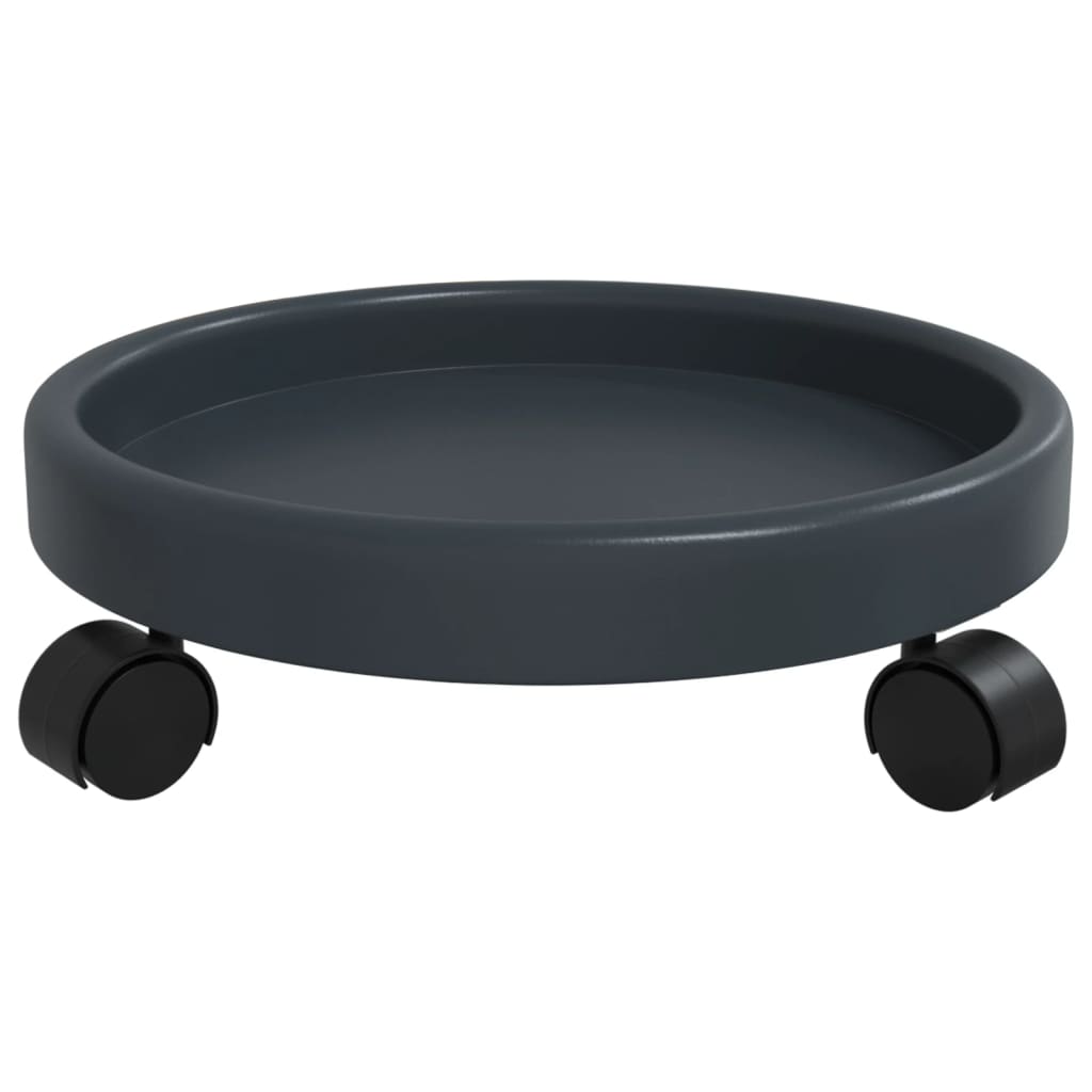 Blomvagnar Med Hjul 2 St Grå Diameter 34 Cm 35 Kg