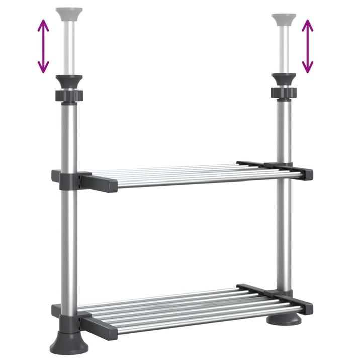Kökshylla 50X25X(50-70) Cm Aluminium