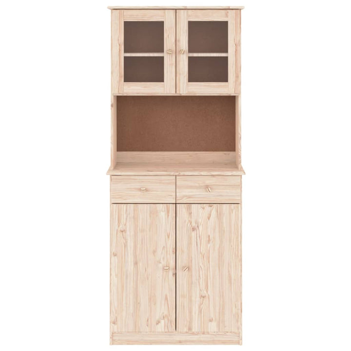 Vitrinskåp Alta 77X35X188 Cm Massiv Furu