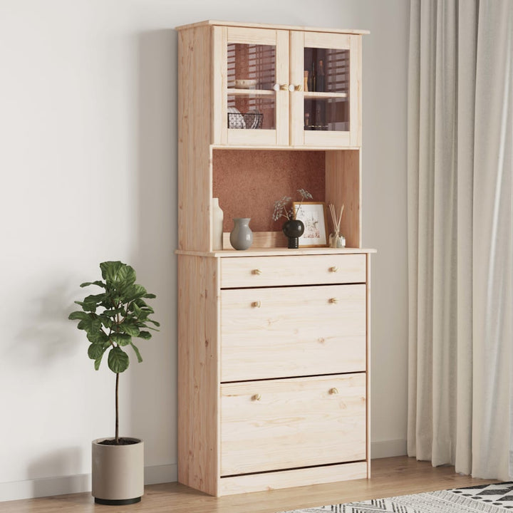 Rinskåp Alta 77X35X188 Cm Massiv Furu