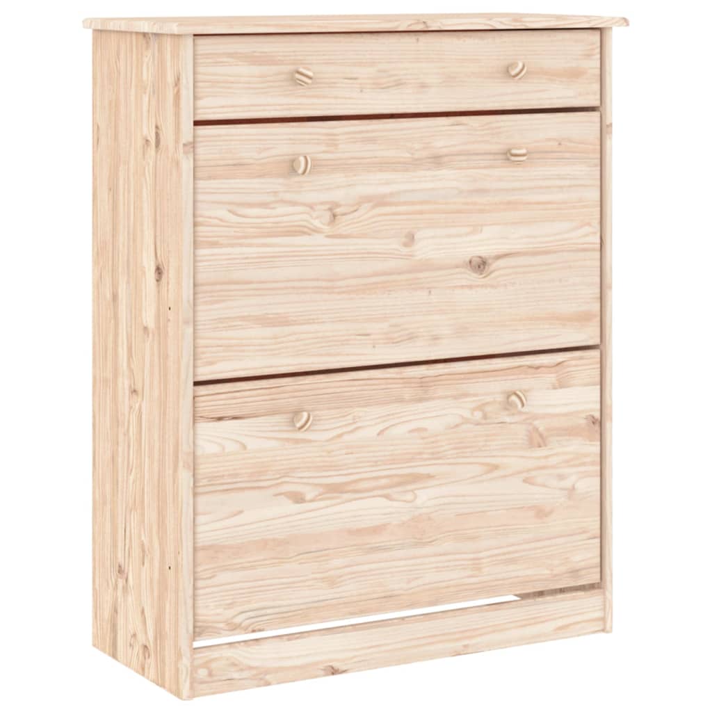 Skoskåp Alta 77X35X96 Cm Massiv Furu
