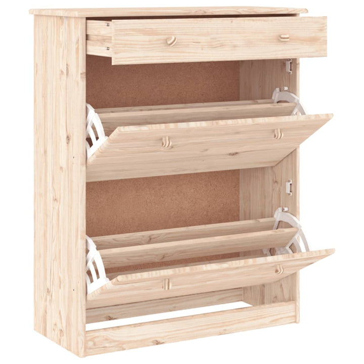Skoskåp Alta 77X35X96 Cm Massiv Furu