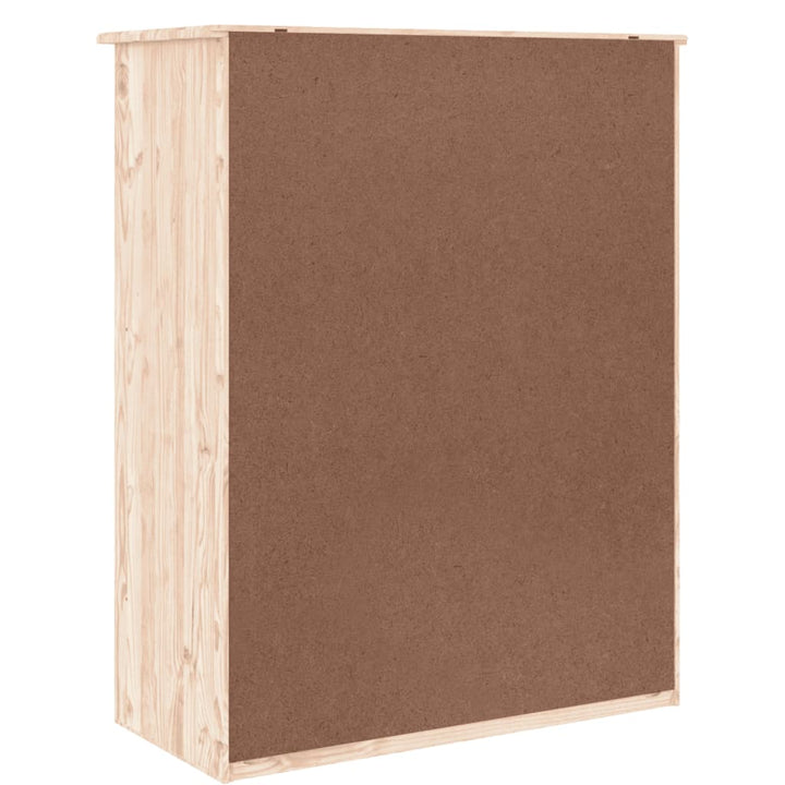 Skoskåp Alta 77X35X96 Cm Massiv Furu