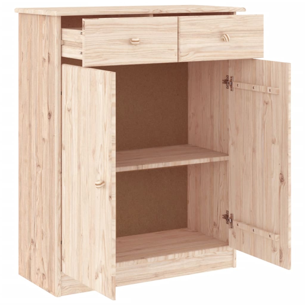 Skoskåp Alta 77X35X96 Cm Massiv Furu