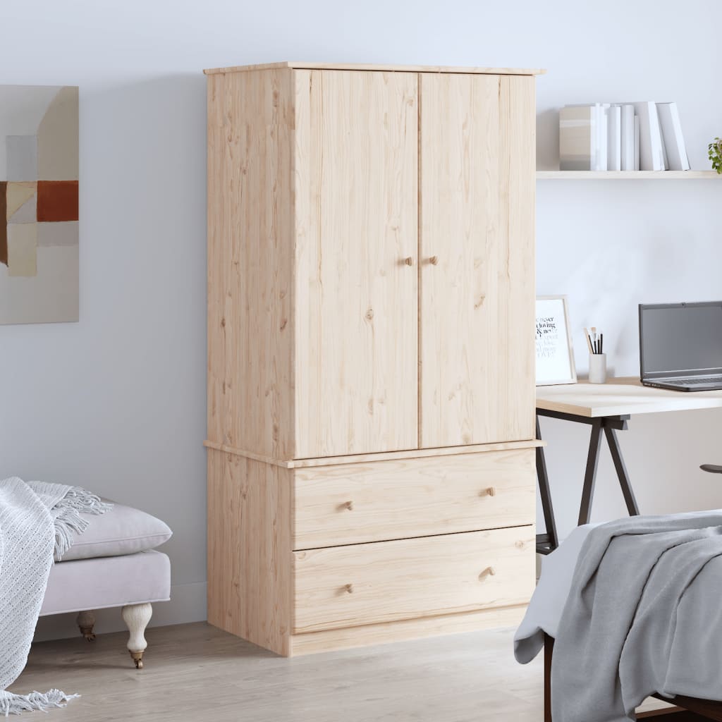 Klädskåp Alta 90X55X170 Cm Massiv Furu