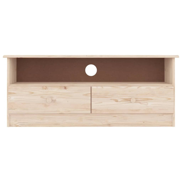 Tv-Bänk Med Lådor Alta 100X35X41 Cm Massiv Furu