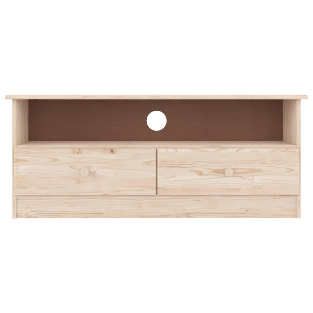 Tv-Bänk Med Lådor Alta 100X35X41 Cm Massiv Furu
