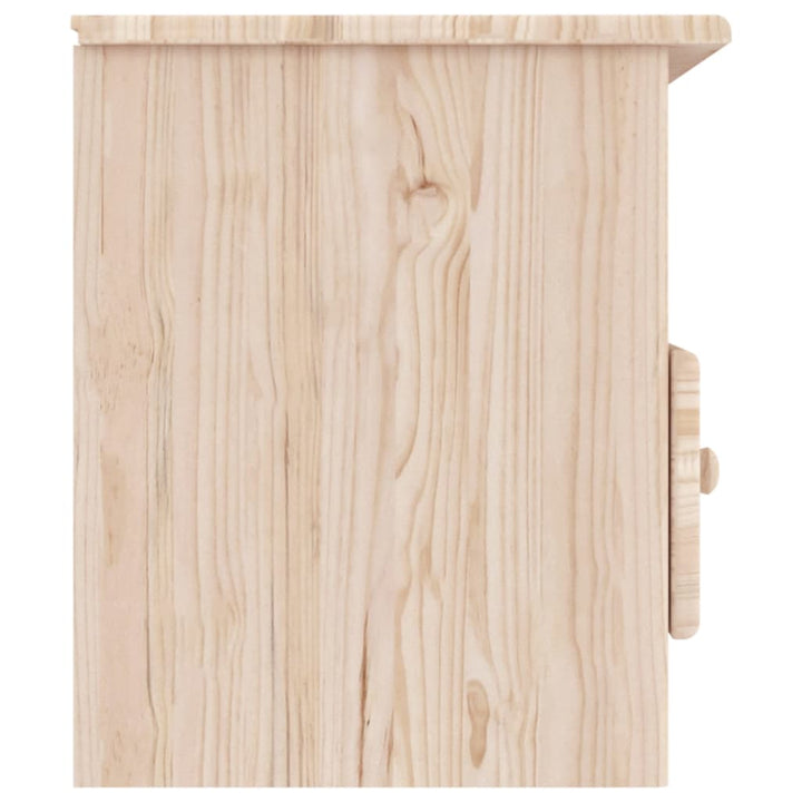 Tv-Bänk Med Lådor Alta 100X35X41 Cm Massiv Furu