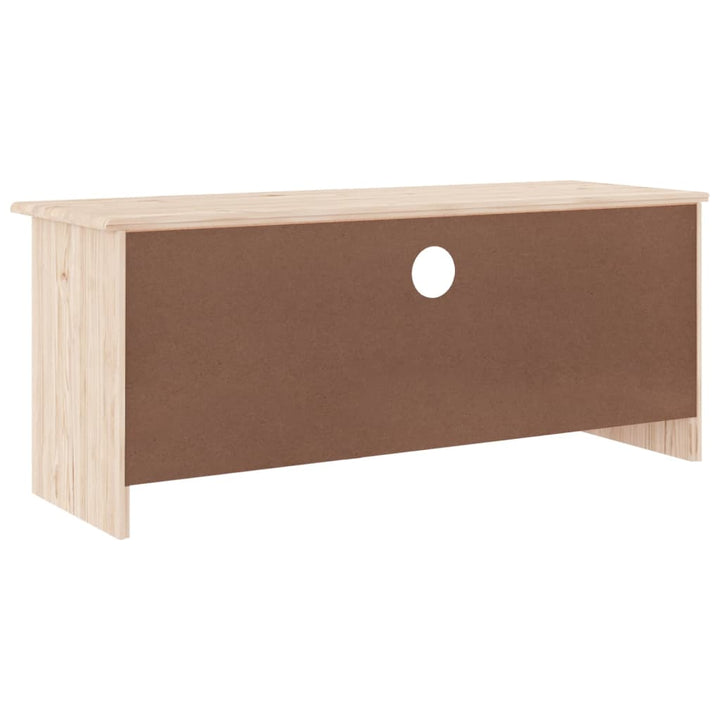 Tv-Bänk Med Lådor Alta 100X35X41 Cm Massiv Furu