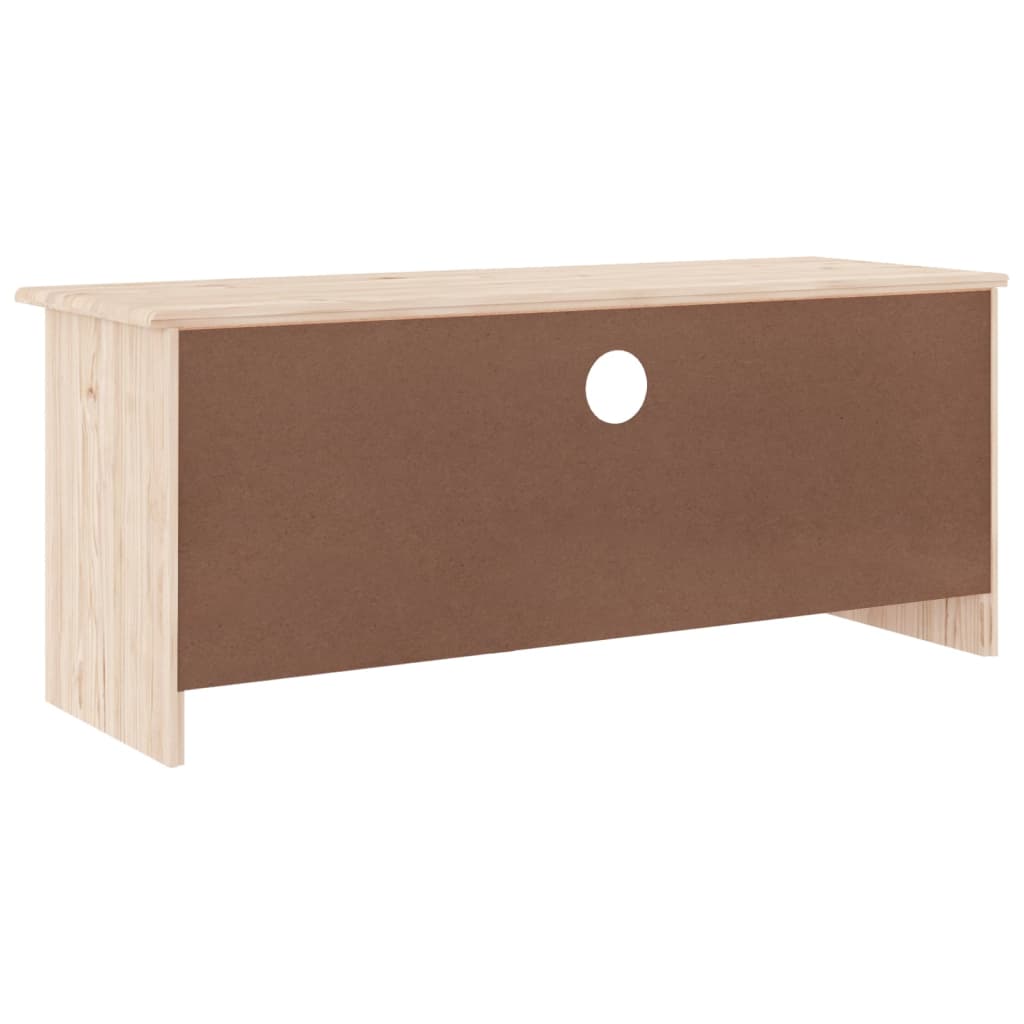Tv-Bänk Med Lådor Alta 100X35X41 Cm Massiv Furu
