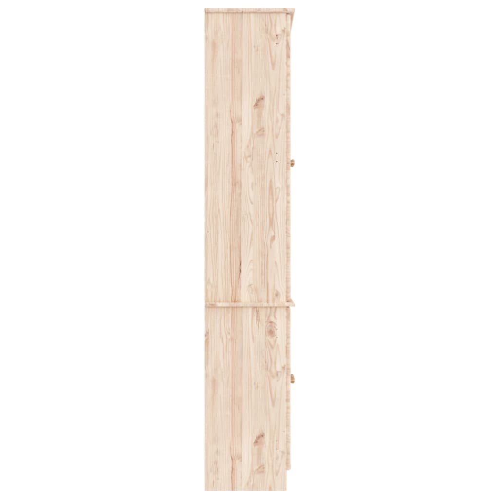 Vitrinskåp Alta 77X35X186,5 Cm Massiv Furu