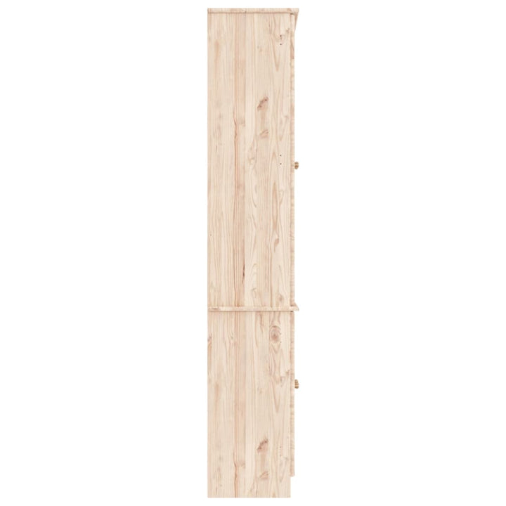Vitrinskåp Alta 77X35X186,5 Cm Massiv Furu