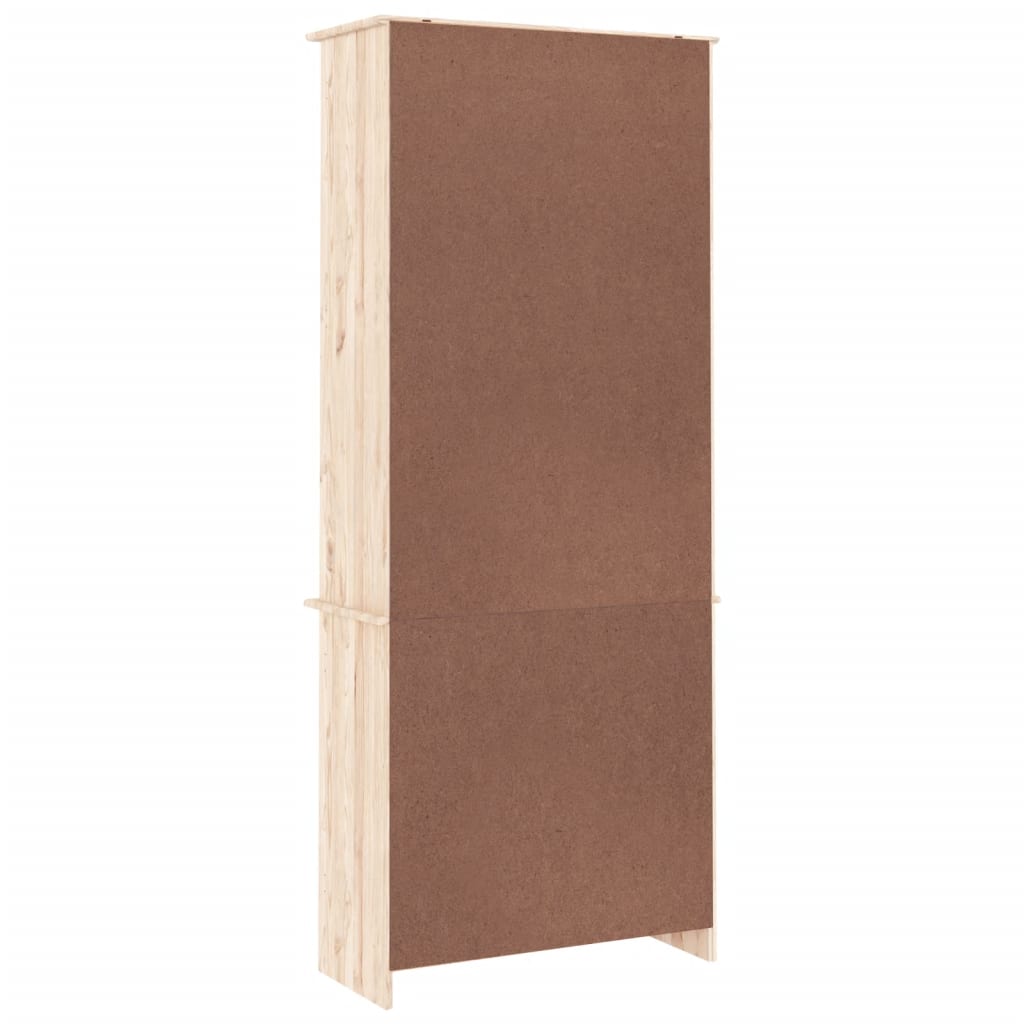 Vitrinskåp Alta 77X35X186,5 Cm Massiv Furu