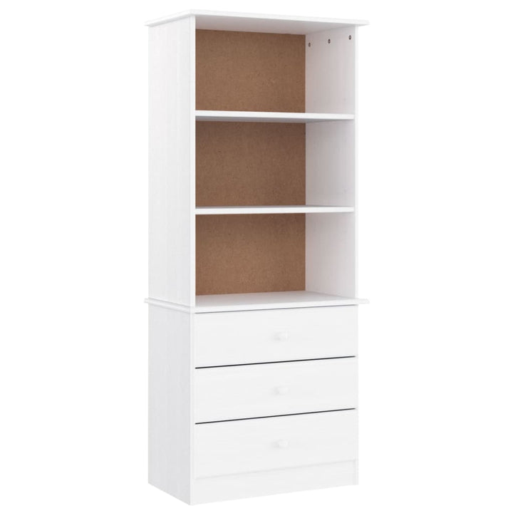 Tv-Bänk Med Lådor Alta 60X35X142 Cm Massiv Furu
