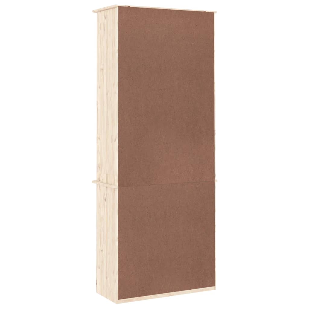 Bokhylla Med Lådor Alta 77X35X186,5 Cm Massiv Furu