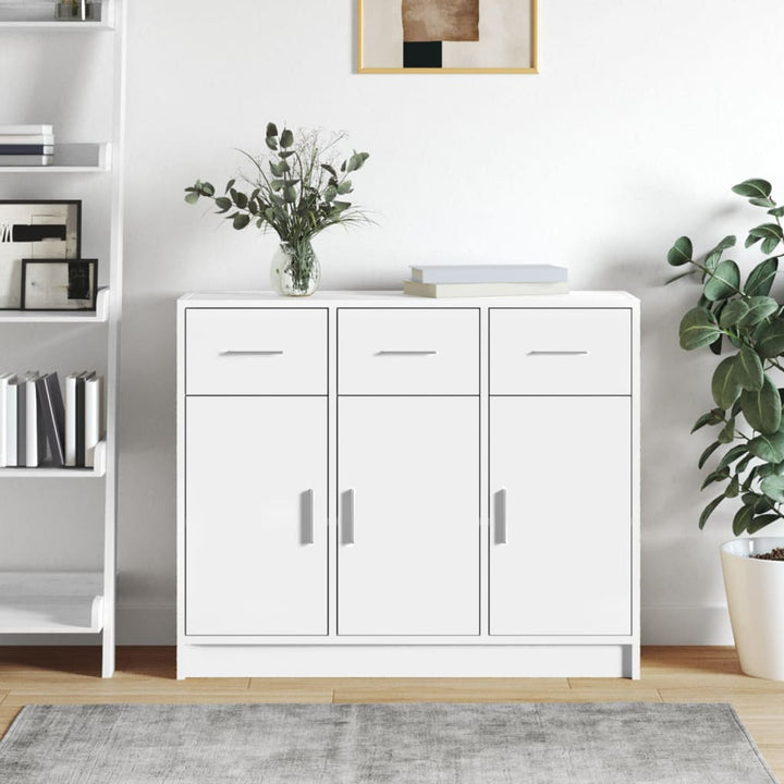 Skänk Åldrat Trä 91X28X75 Cm Konstruerat Trä