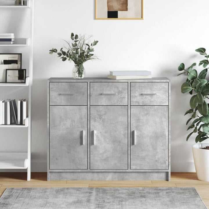 Skänk Åldrat Trä 91X28X75 Cm Konstruerat Trä