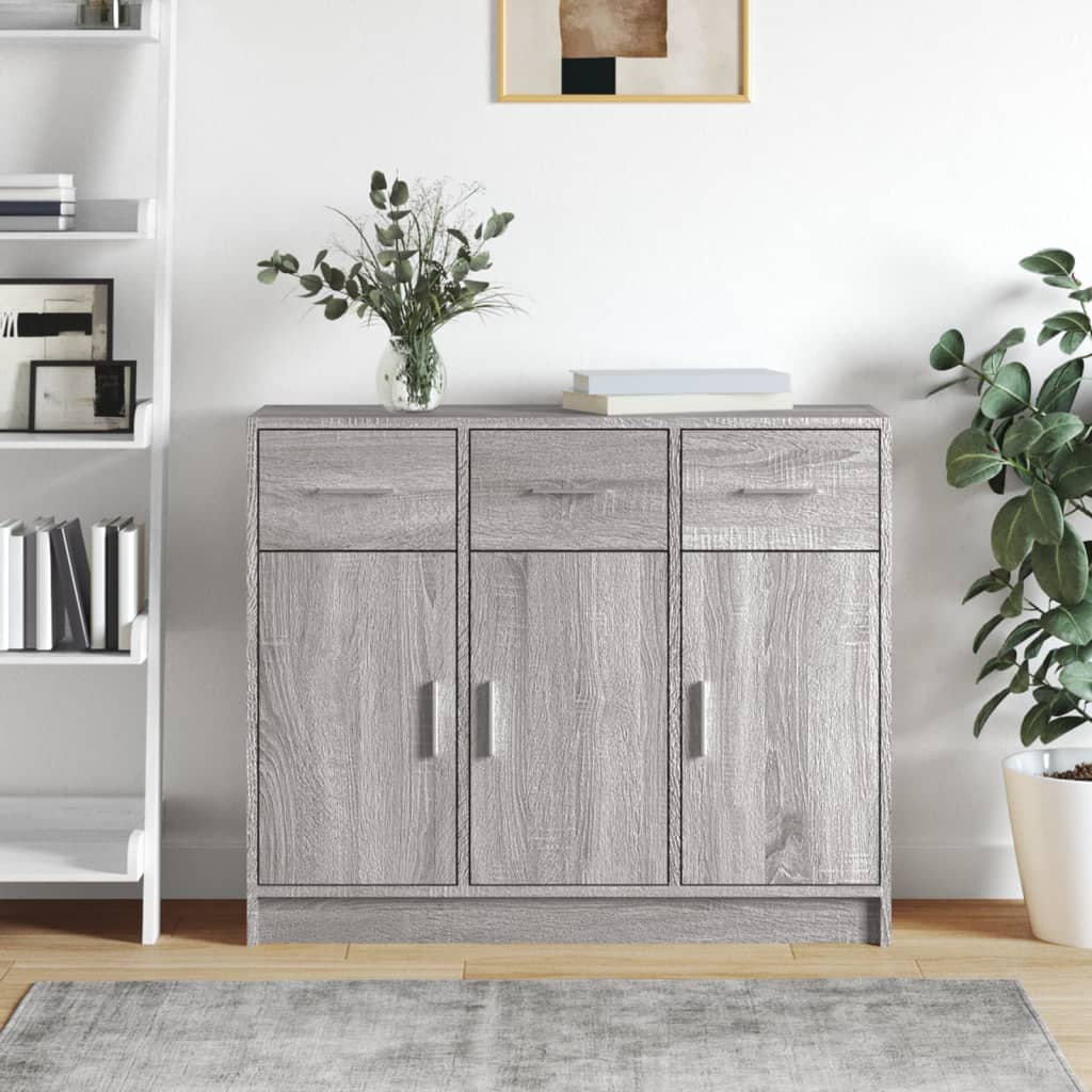 Skänk Åldrat Trä 91X28X75 Cm Konstruerat Trä
