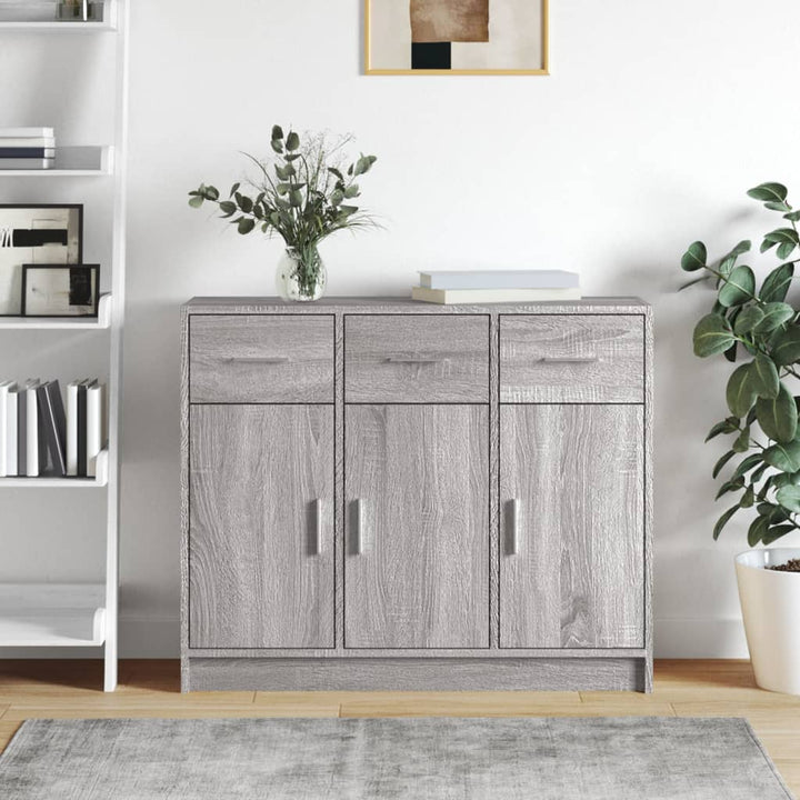 Skänk Åldrat Trä 91X28X75 Cm Konstruerat Trä