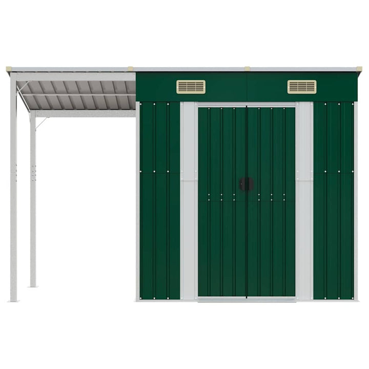 Trädgårdsbod Med Förlängt Tak 277X107X181 Cm Stål
