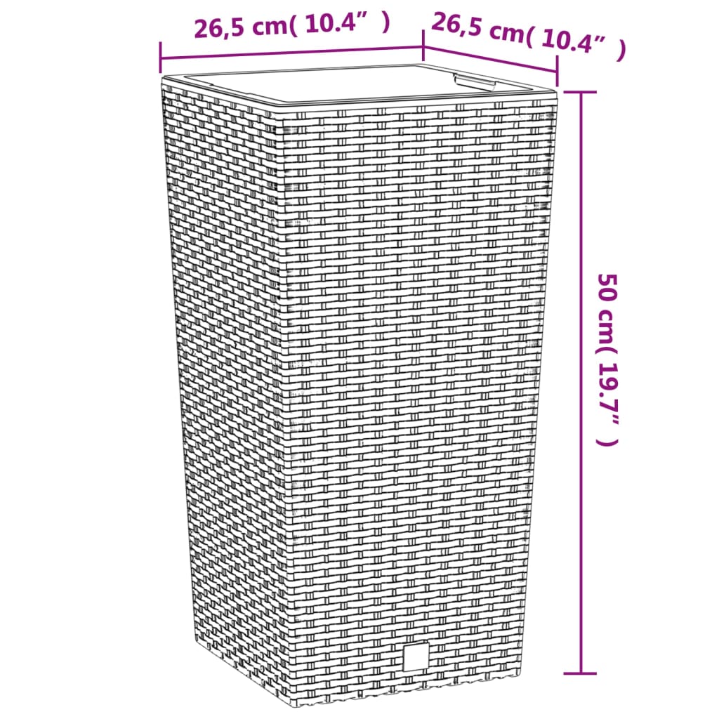 Blomkruka Med Avtagbar Insida 11/26,5 L Pp-Rotting