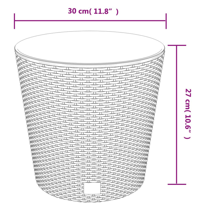 Blomkruka Med Avtagbar Insida 15/15,3 L Pp-Rotting