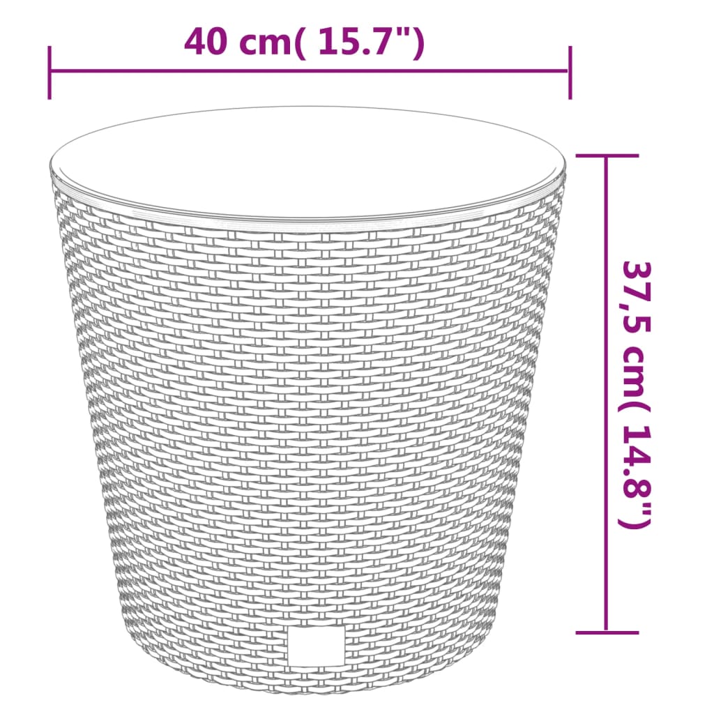Blomkruka Med Avtagbar Insida 35/37,5 L Pp-Rotting
