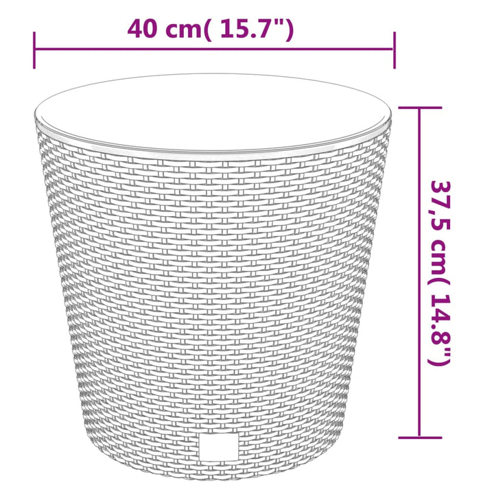 Blomkruka Med Avtagbar Insida 35/37,5 L Pp-Rotting