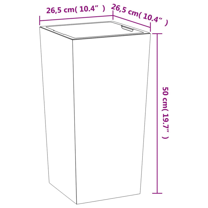 Blomkruka Avtagbar Insida 11/26,5 L Pp Betonglook