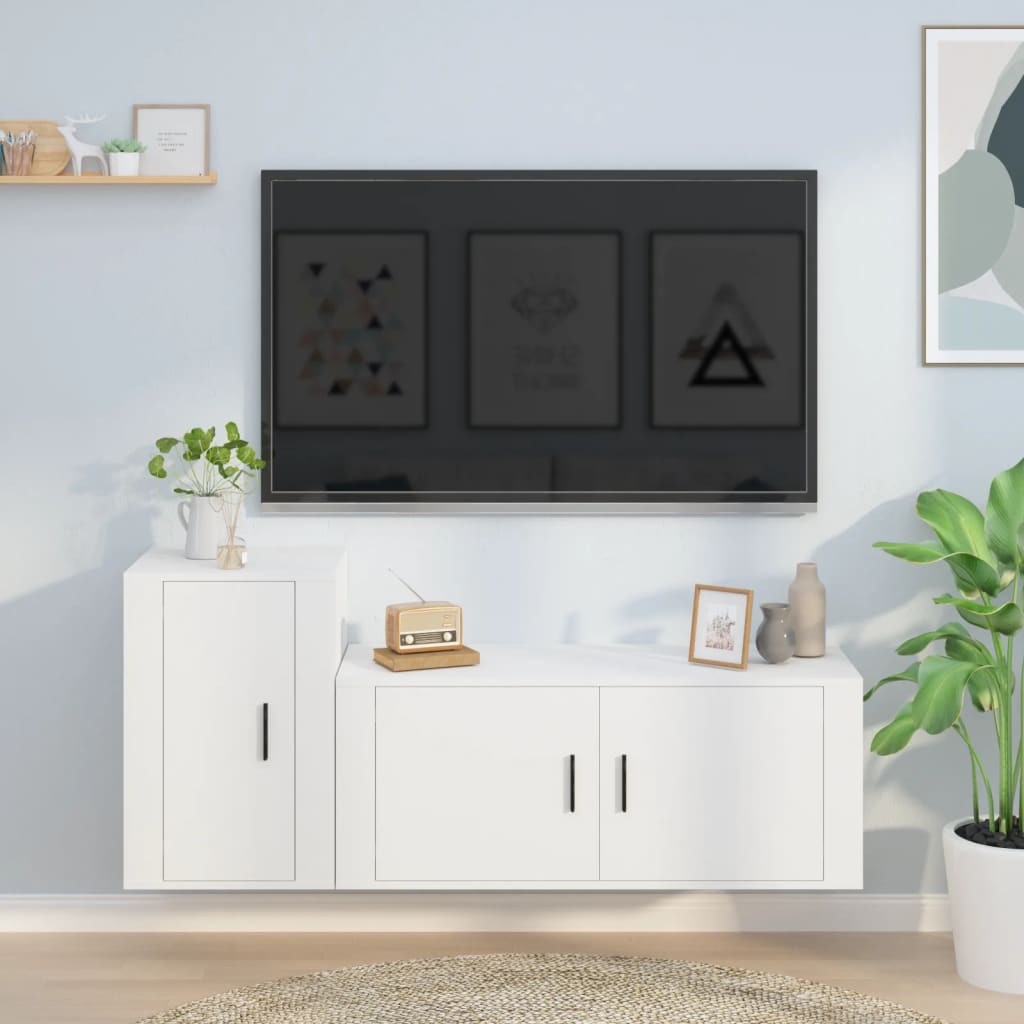 Tv-Skåp 2 Delar Konstruerat Trä