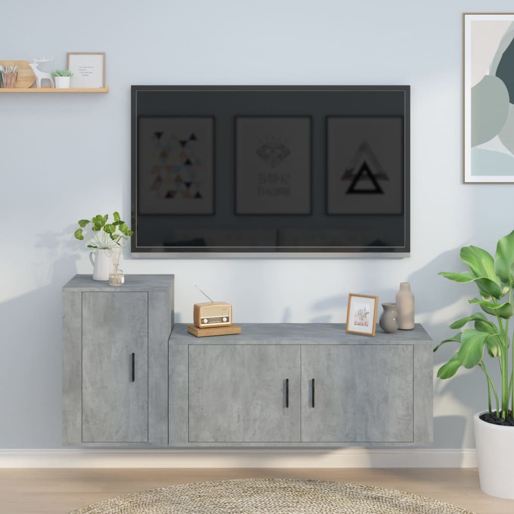 Tv-Skåp 2 Delar Konstruerat Trä