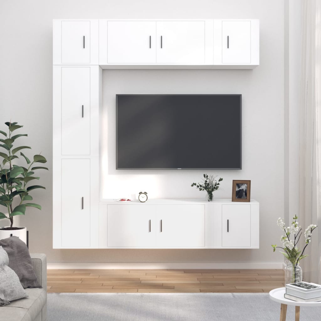 Tv-Skåp 7 Delar Konstruerat Trä