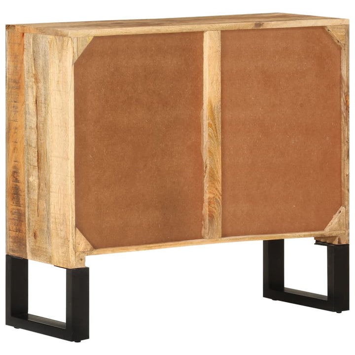 Skänk 80X30X71 Cm Massivt Grovt Mangoträ Och Metall