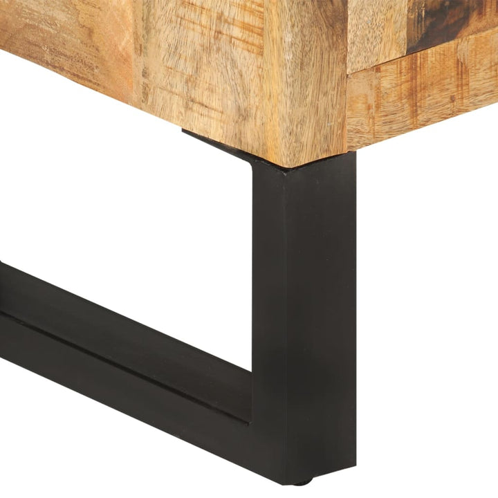 Skänk 80X30X71 Cm Massivt Grovt Mangoträ Och Metall