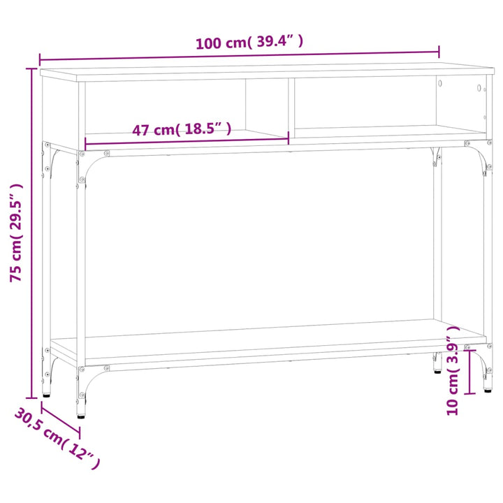 Avlastningsbord 100X30,5X75 Cm Konstruerat Trä