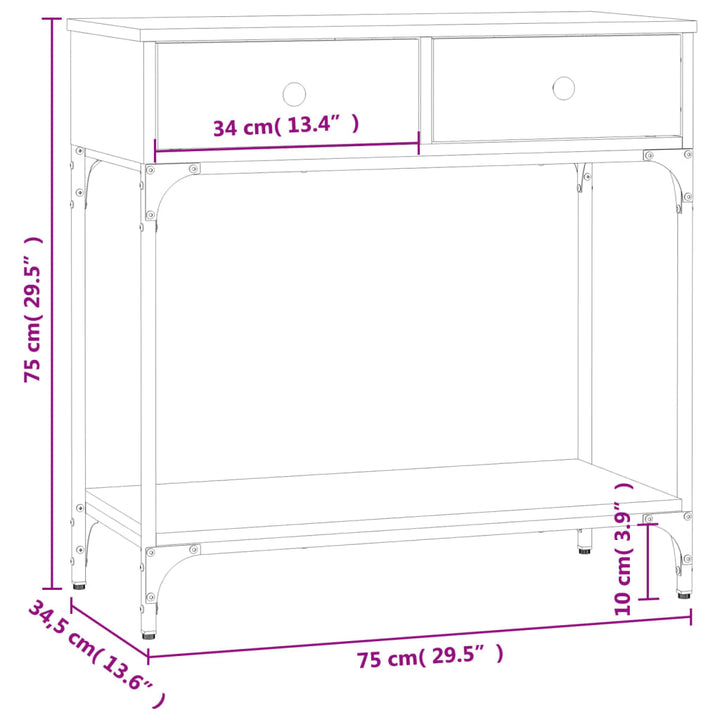 Avlastningsbord 75X34,5X Konstruerat Trä